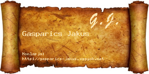 Gasparics Jakus névjegykártya